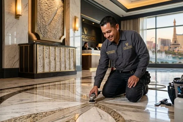 Marcus Delgado, lead stone restoration technician