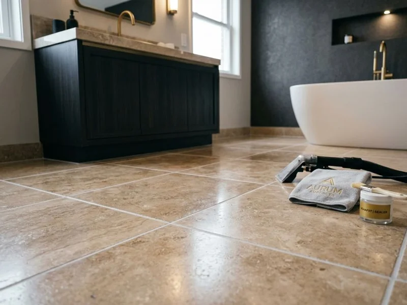 Clean tile and grout lines after extraction