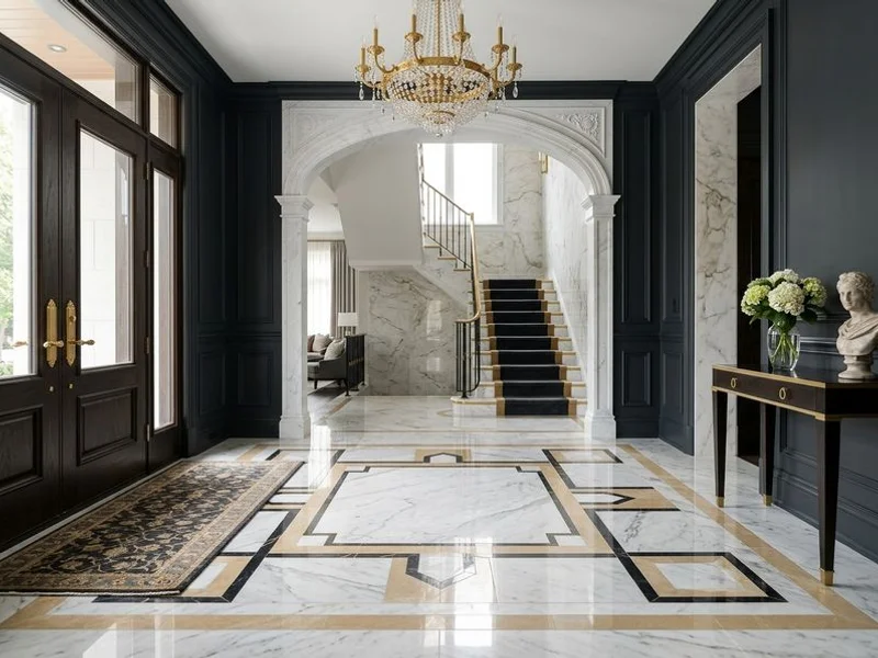 Before: Marble entry restored